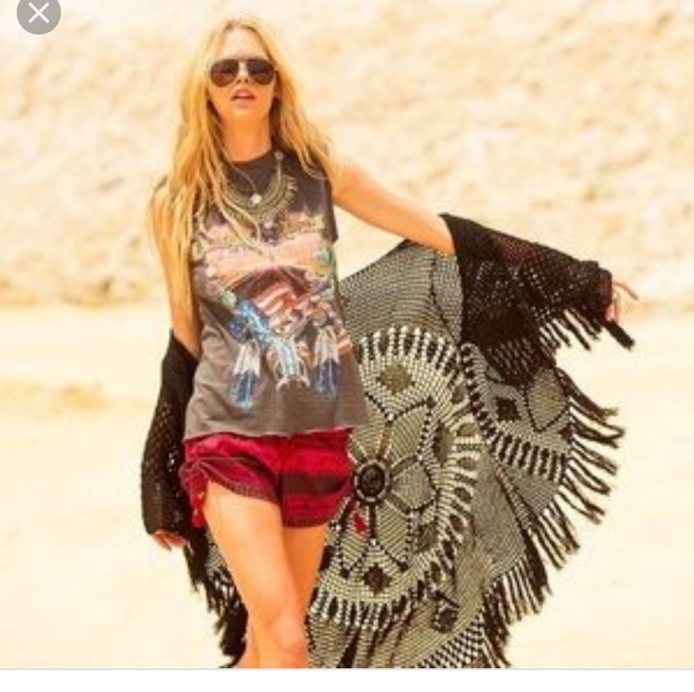 Spell Red and Black Women Shorts